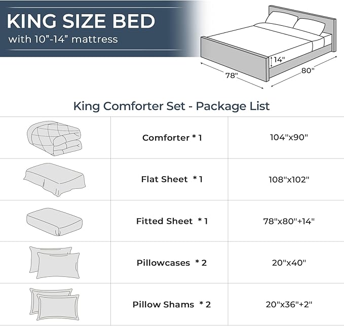 Comforter Set - King - 7 Piece
