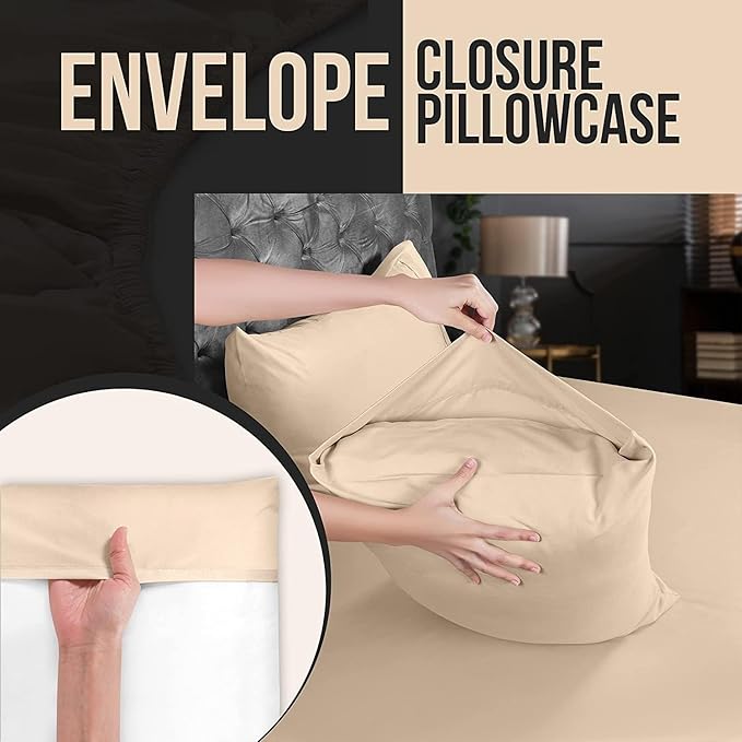 Microfiber Pillowcase Set - Standard - 20 x 26 in - 4 Pack