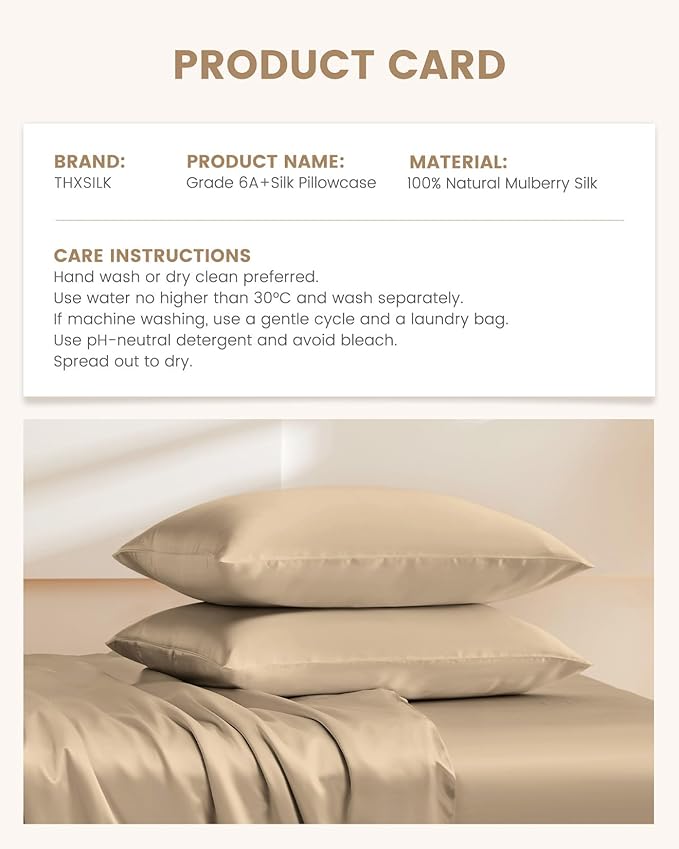 Mulberry Silk Pillowcase Set - Standard - 2 Piece