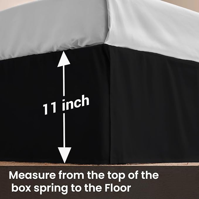 Microfiber Bed Skirt - King - 11 in Drop