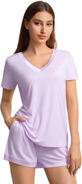Women's Bamboo Cooling Pajama Set - Short Sleeve - 2 Piece