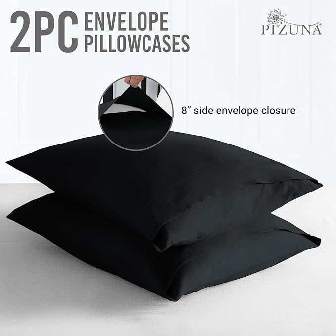 100% Cotton Pillowcase Set - King - 2 Piece