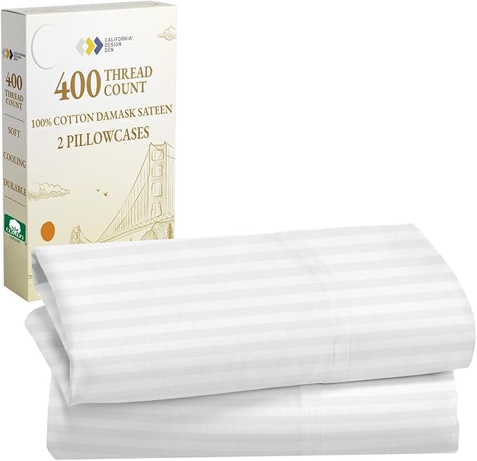 100% Cotton Pillowcase Set - King - 2 Piece