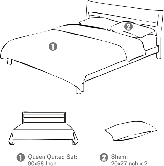 Quilt Set - Queen - 3 Piece