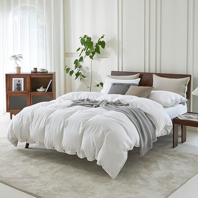 Linen Duvet Cover Set - California King - 104 x 98 in - 3 Piece