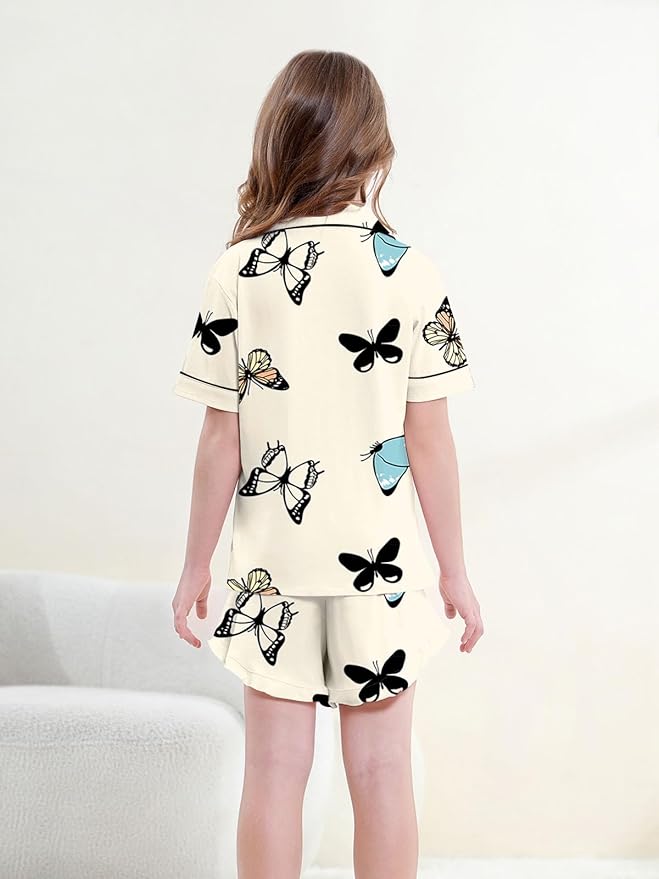 100% Cotton Shorts Pajama Set - Short Sleeve - 2 Piece