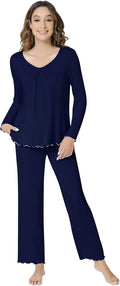 Women's Bamboo Pants Pajama Set - Long Sleeve
