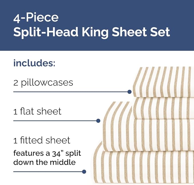 Cooling Bed Sheet Set - King - 4 Piece