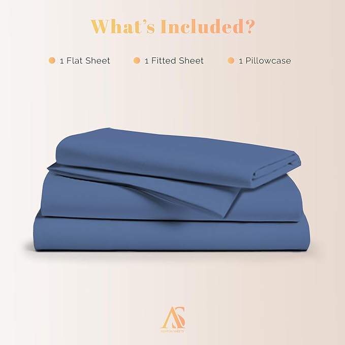 Cooling Bed Sheet Set - Twin - 16 in Deep Pocket - 3 Piece