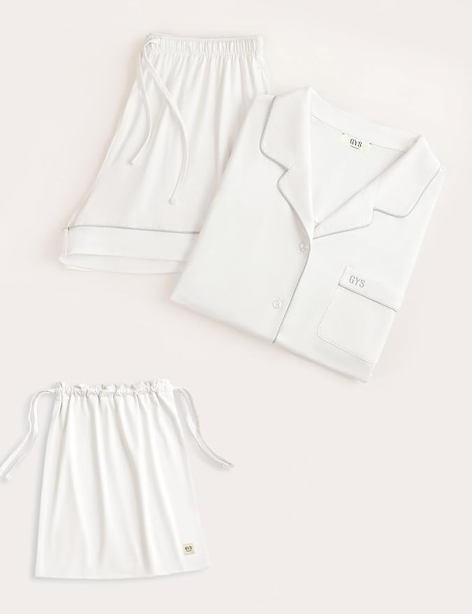 Women's Bamboo Pajama Set - Short Sleeve - 2 Piece