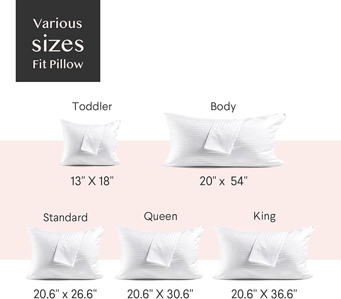 100% Cotton Pillow Protector - Queen - 4 Pack