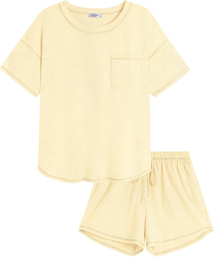 Women's 100% Cotton Shorts Pajama Set - Short Sleeve - 2 Piece