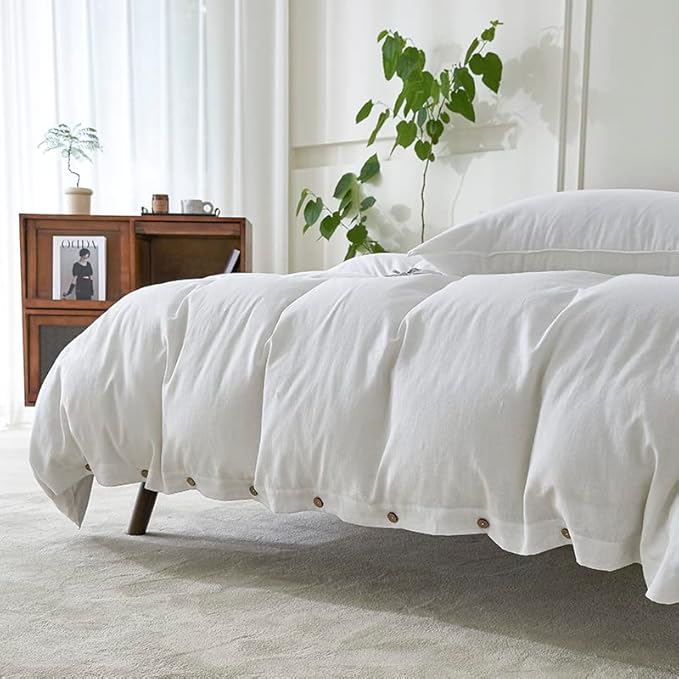 Linen Duvet Cover Set - California King - 104 x 98 in - 3 Piece