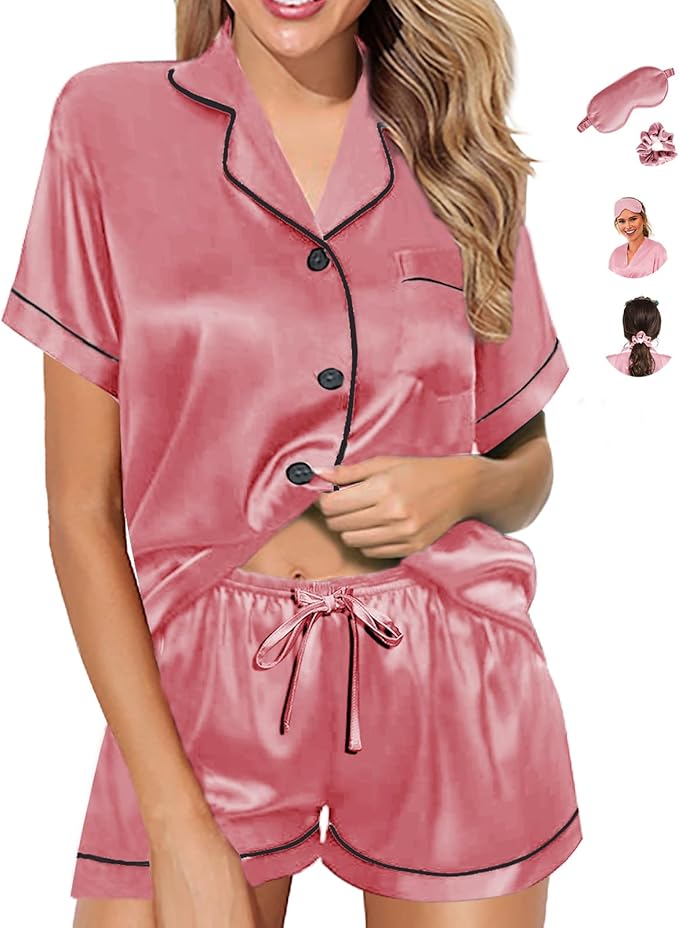 Satin Pajama Set - 2 Piece