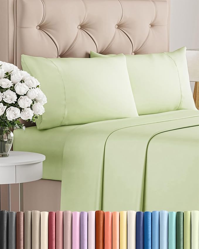 Cooling Bed Sheet Set - Twin XL - 16 in Deep Pocket - 4 Piece