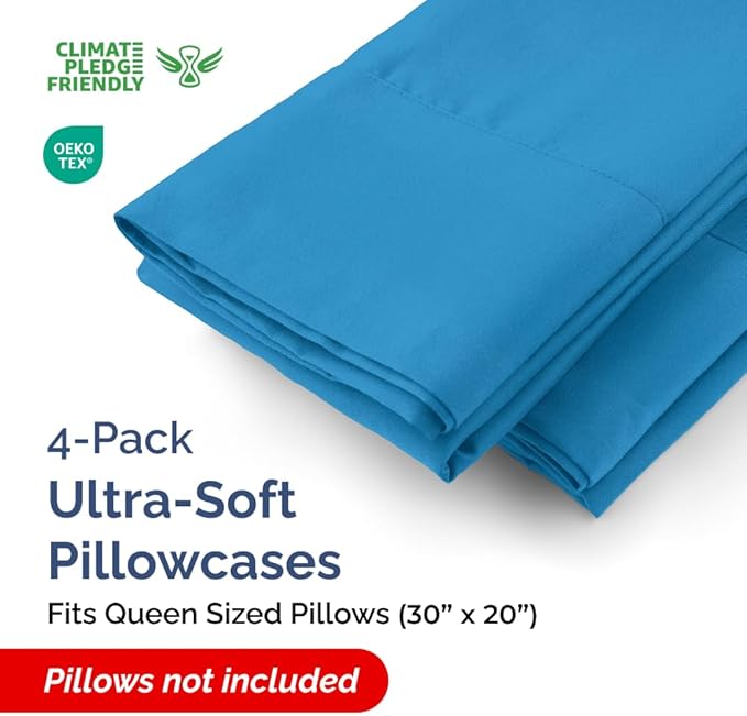 Pillowcase Set - Queen - 4 Pack - 4 Piece