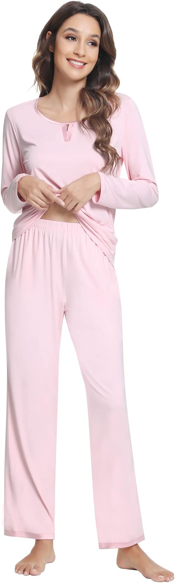 Women's Bamboo Pants Pajama Set - Long Sleeve - 2 Piece