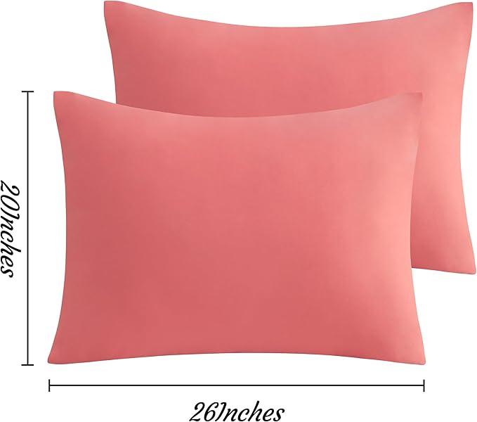 Microfiber Pillowcase Set - Standard - 20 x 26 in - 2 Pack - 2 Piece