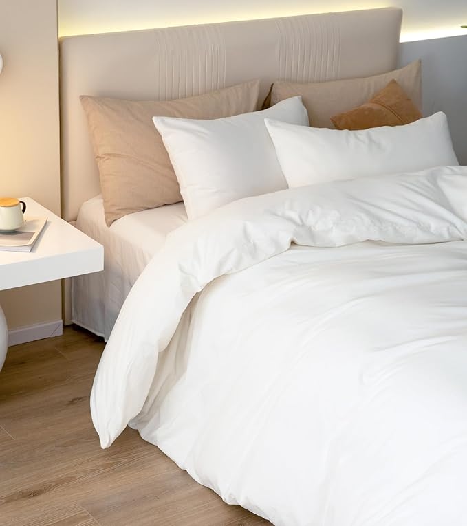Linen Duvet Cover Set - Queen - 98 x 98 in - 3 Piece