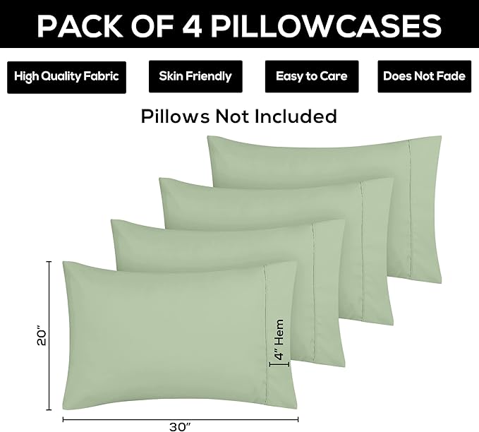 Microfiber Pillowcase - Queen - 20 x 30 in