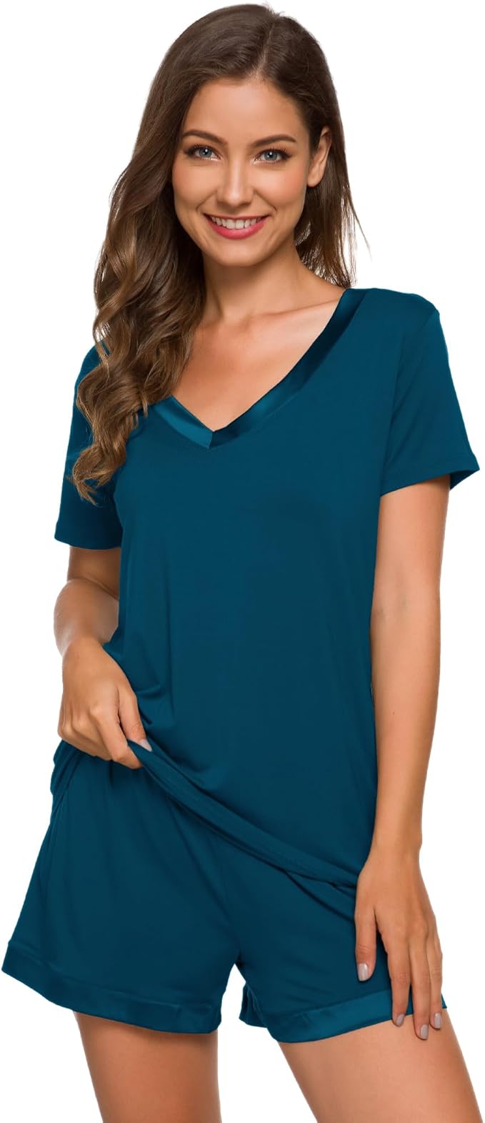 Women's Bamboo Cooling Pajama Set - Short Sleeve - 2 Piece