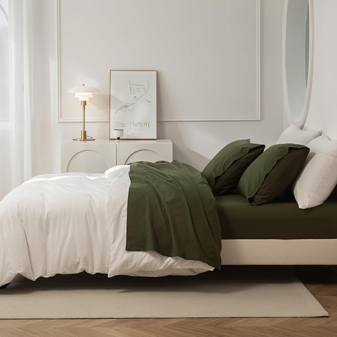 Linen Bed Sheet Set - King - 4 Piece