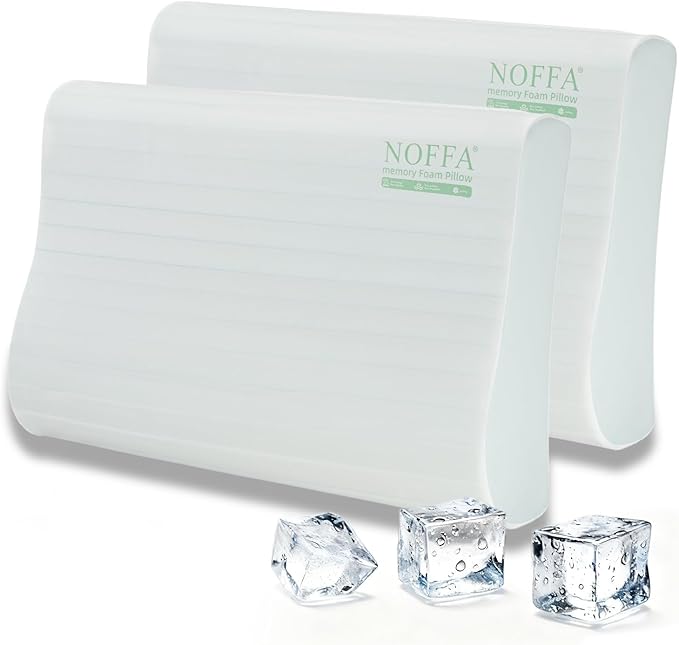 Memory Foam Cooling Bed Pillow - 2 Pack