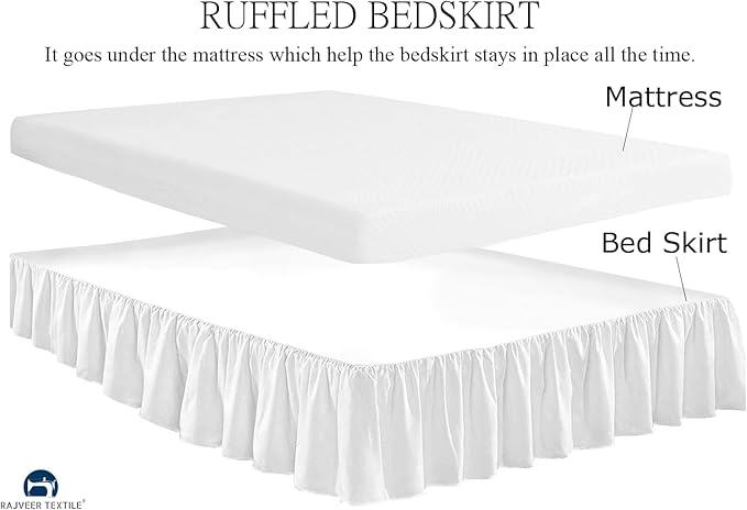 Microfiber Bed Skirt - Twin - 15 in Drop