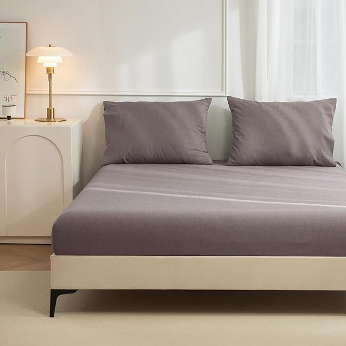 Linen Bed Sheet Set - Queen - 3 Piece