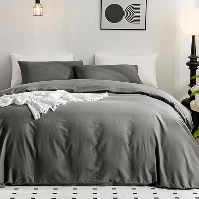 Linen Duvet Cover Set - Full - 3 Piece
