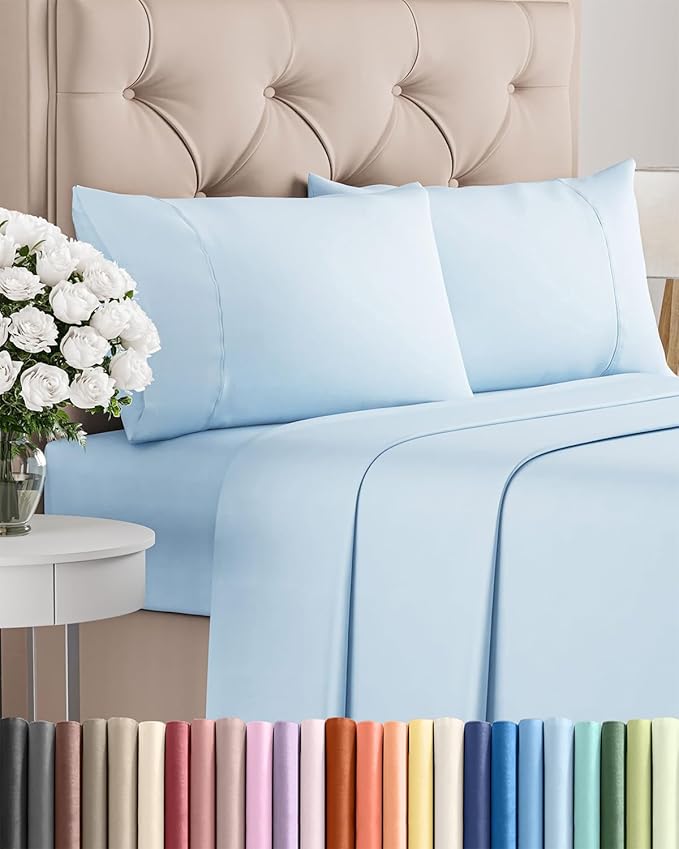 Cooling Bed Sheet Set - Twin XL - 16 in Deep Pocket - 4 Piece