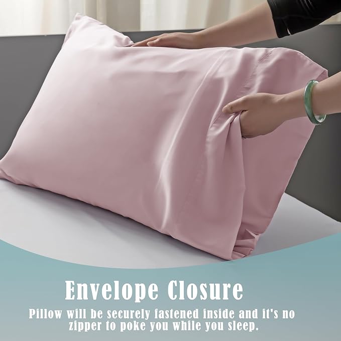 Bamboo Cooling Pillowcase Set - King - 20 x 40 in - 2 Pack - 2 Piece