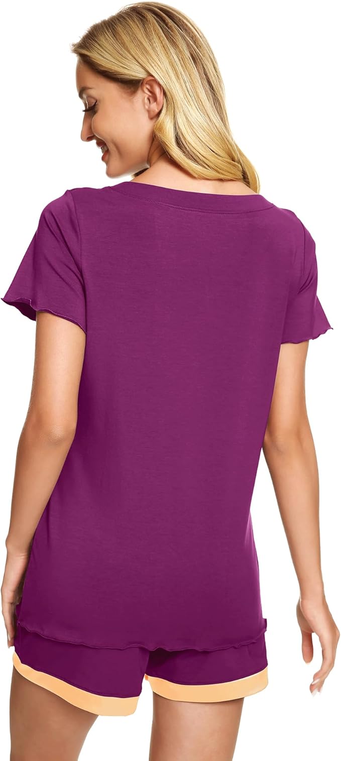 Women's Bamboo Cooling Pajama Set - Short Sleeve - 2 Piece