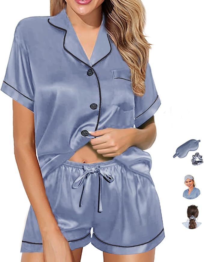 Satin Pajama Set - 2 Piece