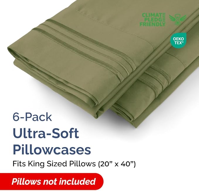 Pillowcase Set - King - 6 Piece