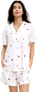 Women's Bamboo Pajama Set - Short Sleeve - 2 Piece