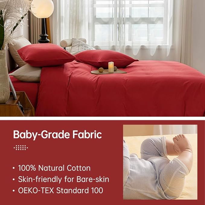 Linen Duvet Cover Set - King - 3 Piece