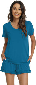 Bamboo Cooling Shorts Pajama Set - Short Sleeve - 2 Piece