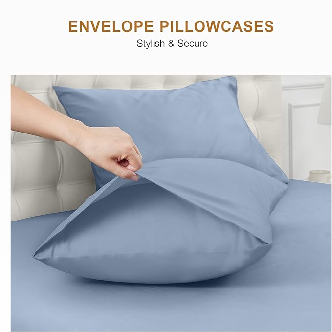 100% Cotton Bed Sheet Set - King - 4 Piece