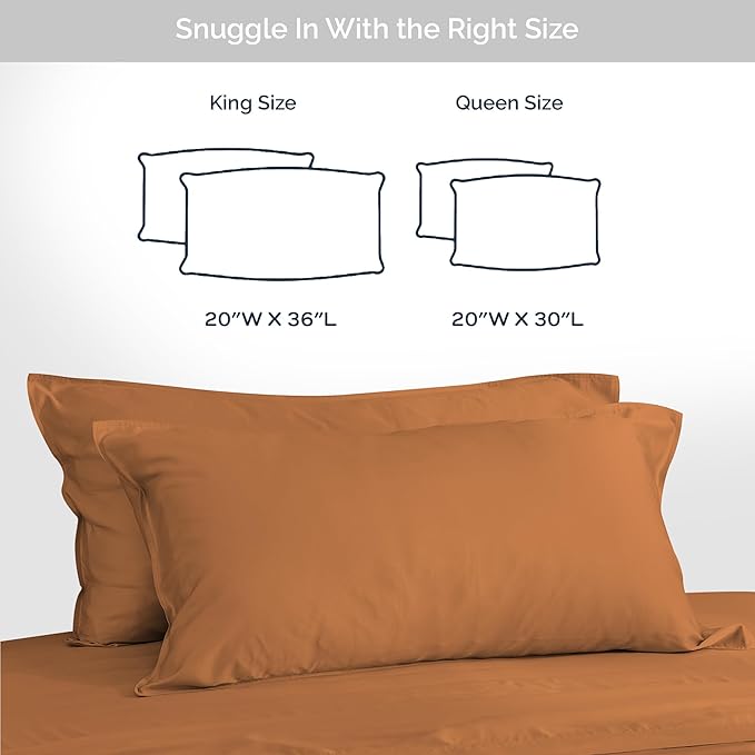 Bamboo Cooling Pillowcase Set - Queen - 2 Piece