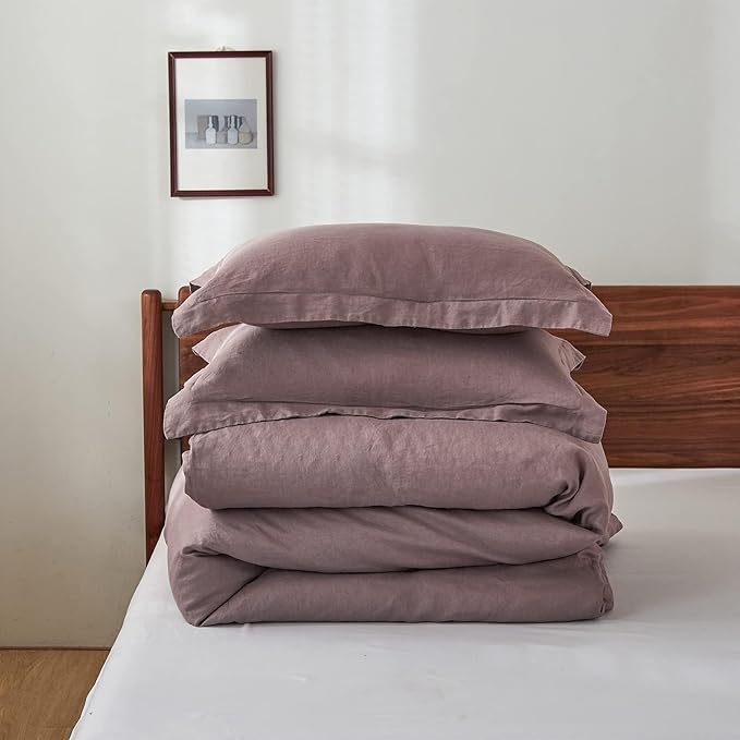Linen Duvet Cover Set - King - 3 Piece