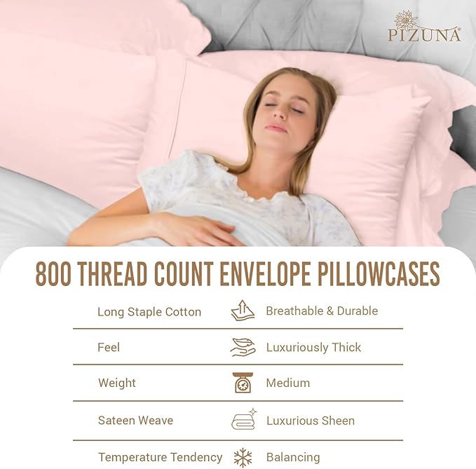 100% Cotton Pillowcase Set - King - 2 Piece