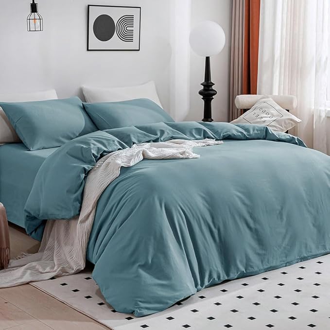 Linen Duvet Cover Set - King - 3 Piece