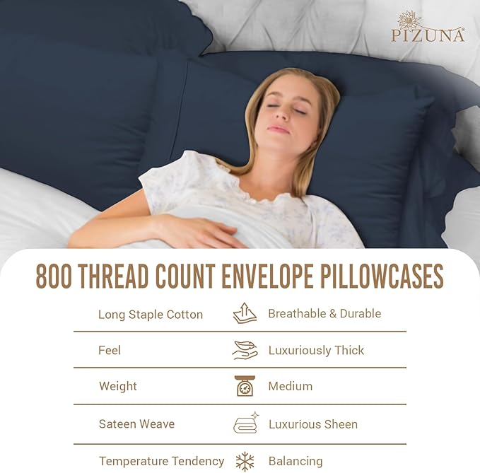 100% Cotton Pillowcase Set - King - 2 Piece