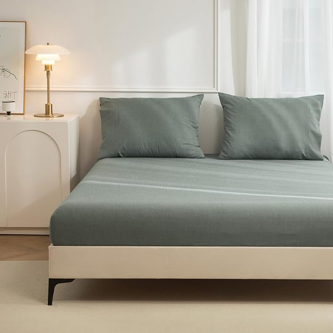 Linen Bed Sheet Set - Queen - 3 Piece