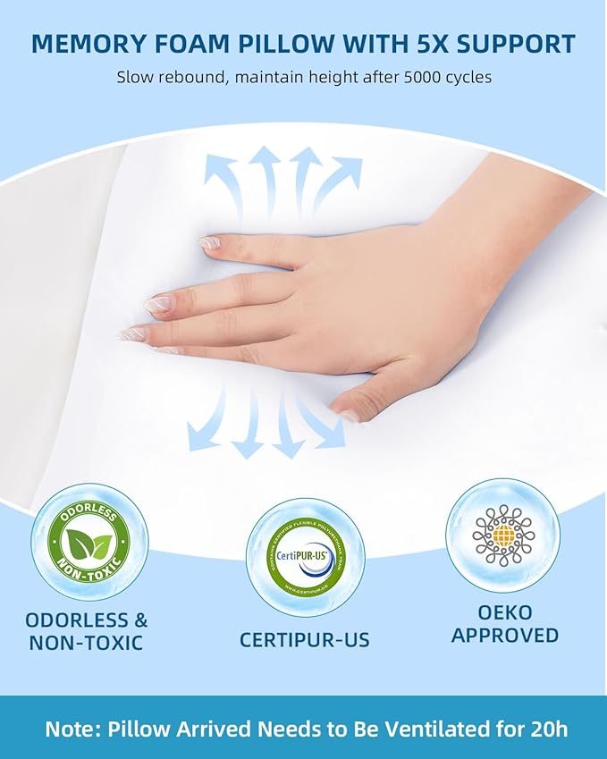 Memory Foam Cooling Bed Pillow
