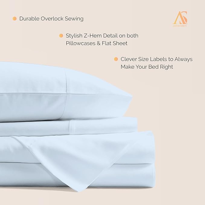 Cooling Bed Sheet Set - Queen - 16 in Deep Pocket - 4 Piece