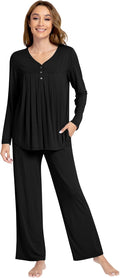 Women's Bamboo Pants Pajama Set - Long Sleeve - 2 Piece