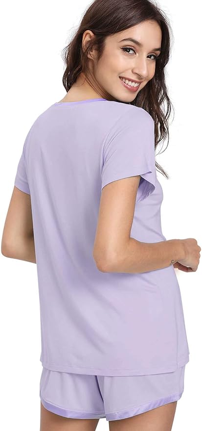 Bamboo Shorts Pajama Set - Short Sleeve - 2 Piece