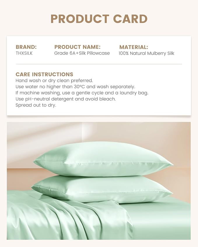 Mulberry Silk Pillowcase Set - Standard - 2 Piece